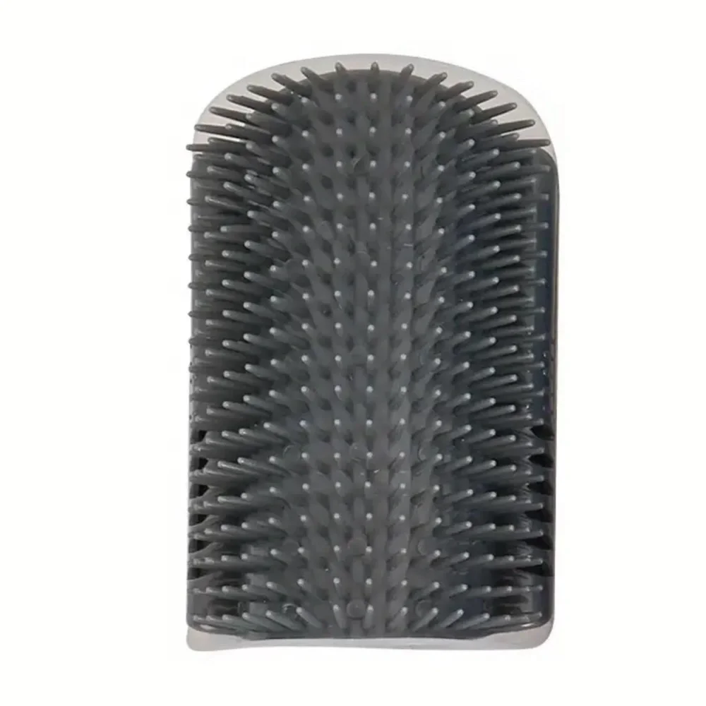 Small Curved Massaging Wall Brush For Cats in Gray New in Packaging